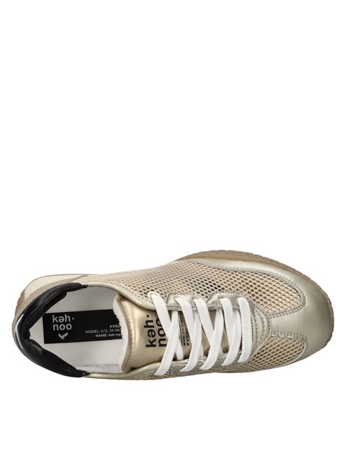Sneakers in pelle ecopelle e tessuto KEH NOO | S00KW9763ORO-NERO